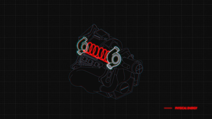 3D CAD af motorgeneratorenheden Kinetic