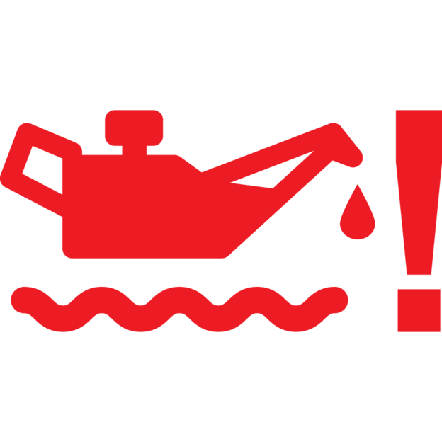 Olietryk med udråbstegn