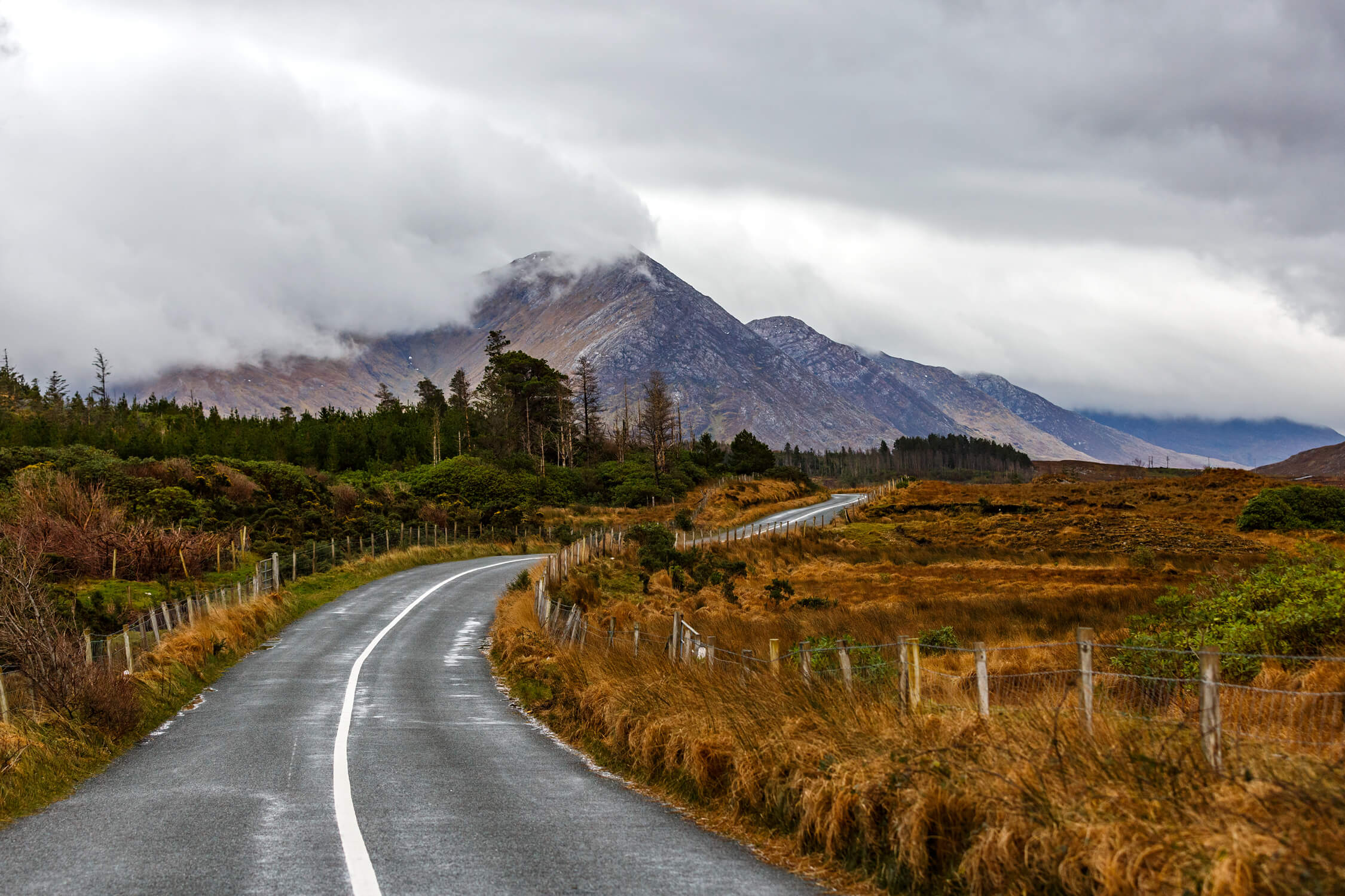 En snoet vej på Irlands Wild Atlantic Way