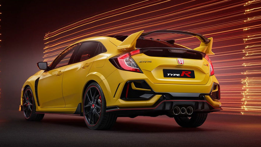 Honda Civic Type R-sortiment set skråt forfra