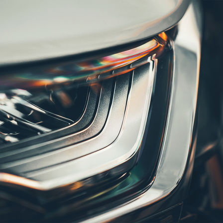 Honda CR-V Hybrid-forlygte, set forfra.