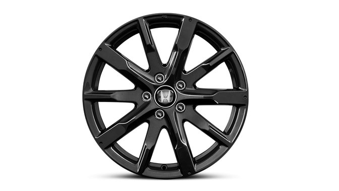 Nærbillede af Honda CR-V med 18" alufælge i Gunpowder Black. 