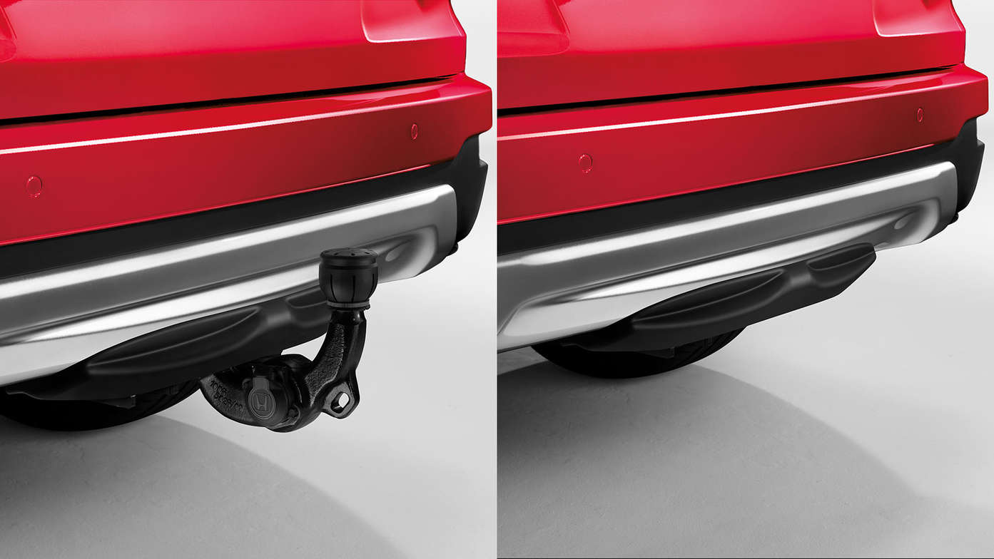 Honda CR-V Hybrid set bagfra med svingbart anhængertræk med 13-polet trailerkabelstik.