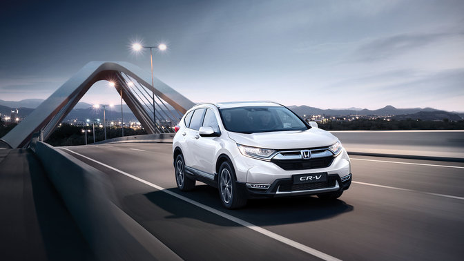 Nærbillede af Honda CR-V, panel til brændstoftilstande 