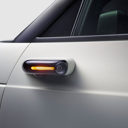 Nærbillede af døren på Honda-prototypen.
