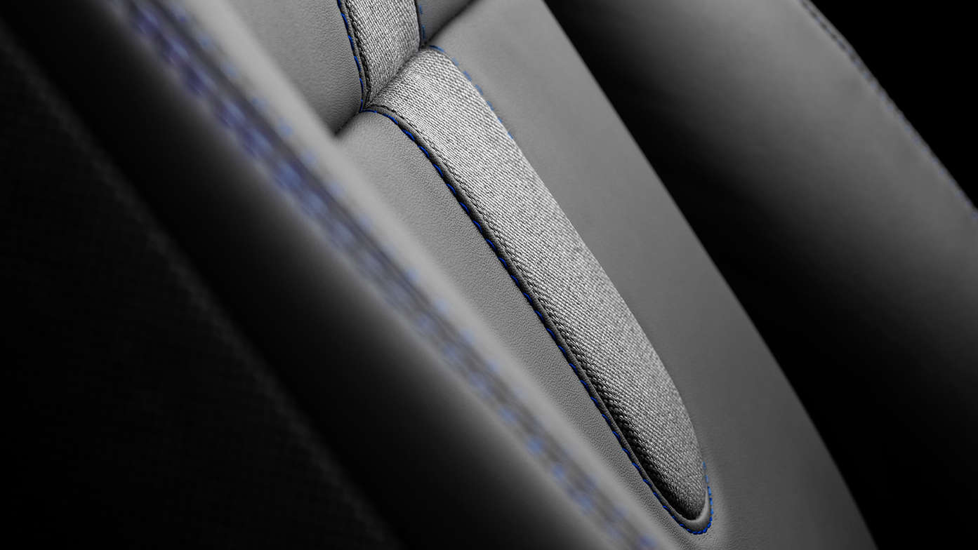Læderindtræk, Midnight Black, detailudsnit