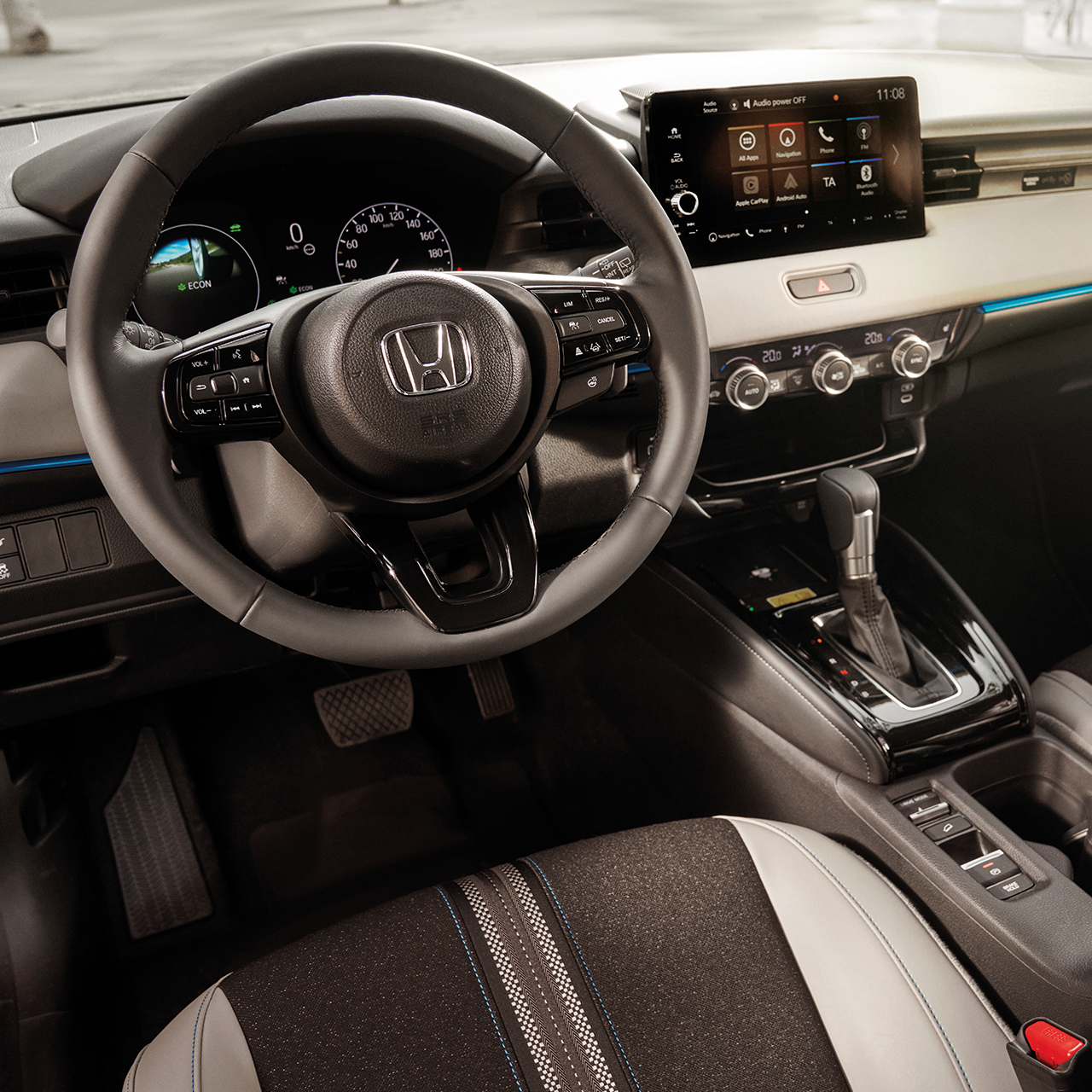 Fører- og passagerkabine. 