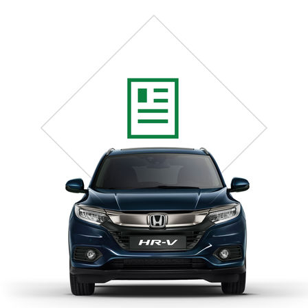 Illustration af Honda HR-V til brochure.