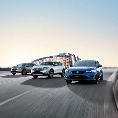 Hondas sortiment af e:HEV biler