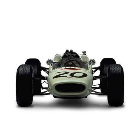 Honda Formel 1-racerbil, set forfra.