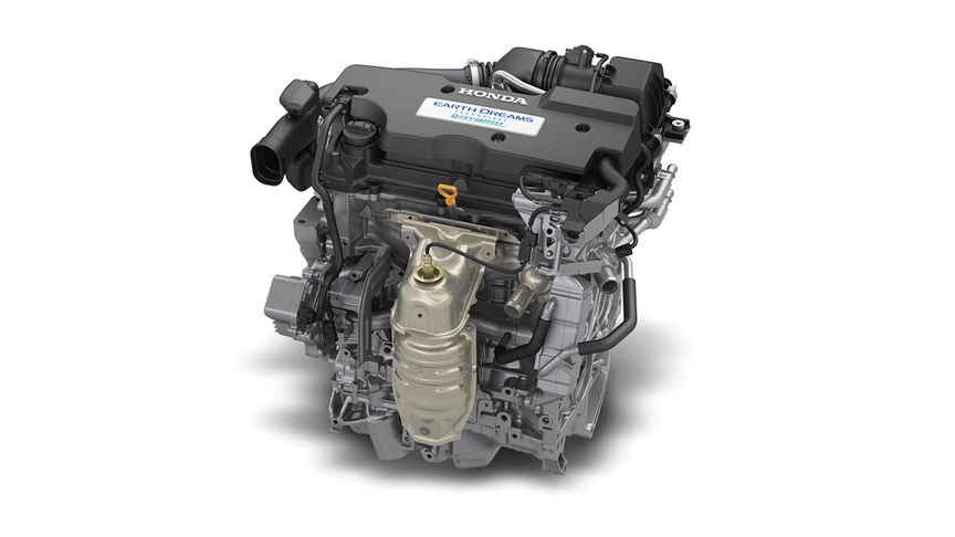 Honda Hybrid Atkinson-cyklus VTEC-motor på tæt hold. 