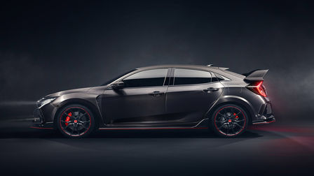 Honda Civic Type R, set skråt forfra.