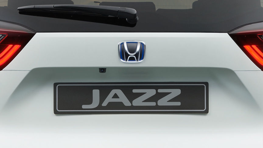 Nærbillede af parkeringskameraet på Honda Jazz Hybrid