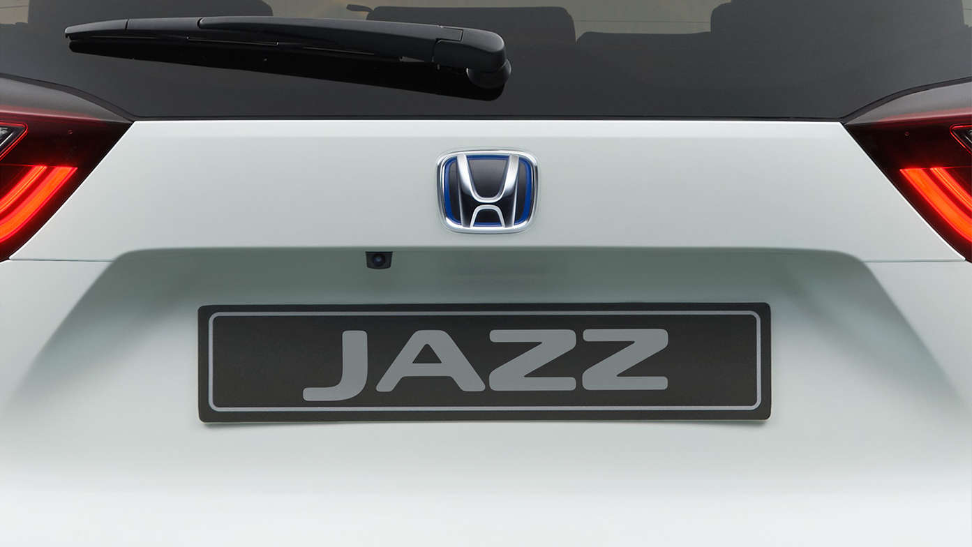 Nærbillede af parkeringskameraet på Honda Jazz Hybrid